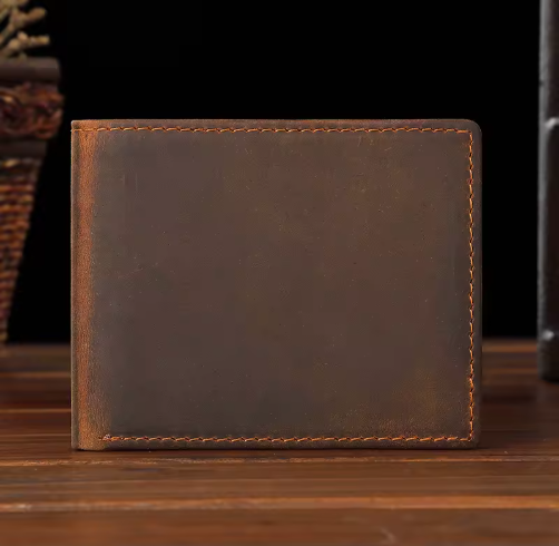 Slim RFID-blocking bifold wallet (Genuine leather)